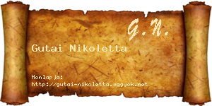 Gutai Nikoletta névjegykártya